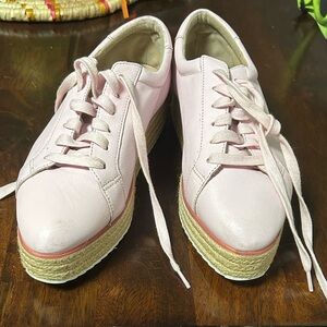 Halogen Light Pink Platform Lace-Up Sneakers